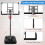 Casart Adjustable Portable Basketball Hoop Poolside Basketball Goal System 4