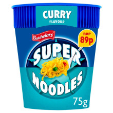 Batchelors Super Noodles Curry Flavour 75g (Pack of 8)