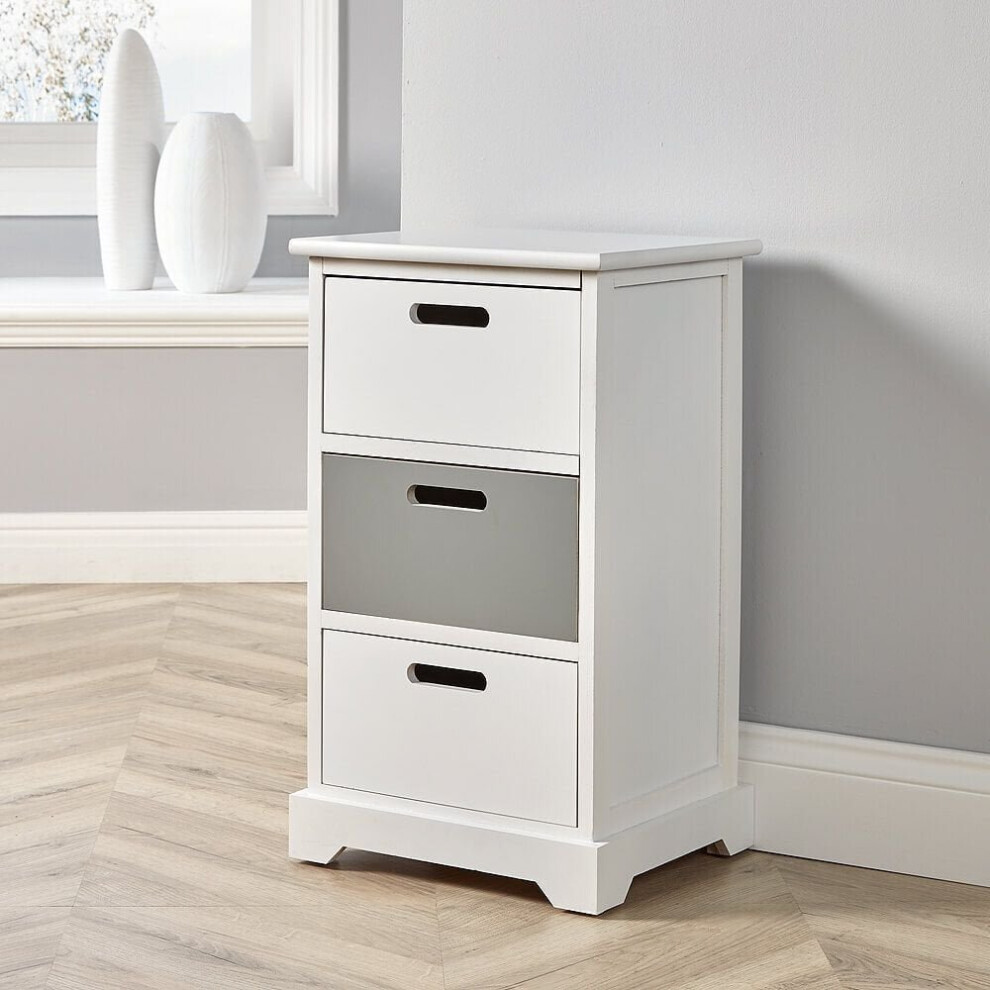 3 Drawer Hallway Storage Unit Organiser Fully Assembled