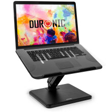 Duronic DML125 Laptop Stand, Adjustable Height Laptop Stand, Tilting Laptop Mount Arm, Tablet Stand Riser for Desk