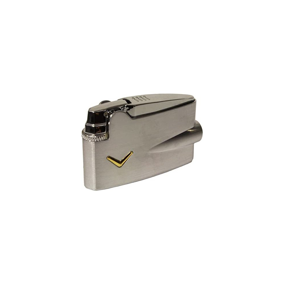 Ronson Varaflame Flint Action Gas Lighter Brushed Chrome