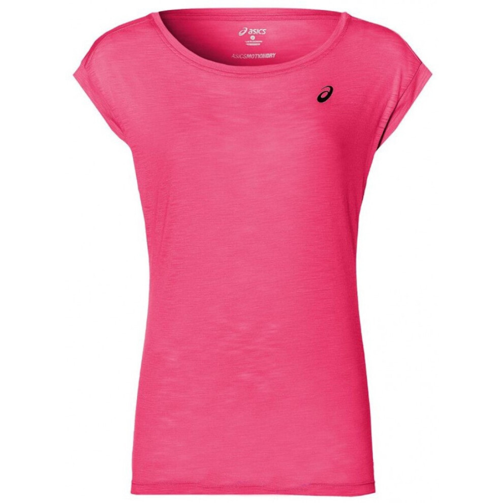 Asics Women's Running T-Shirt (Size S) Diva Pink Layering Training T-Shirt - New