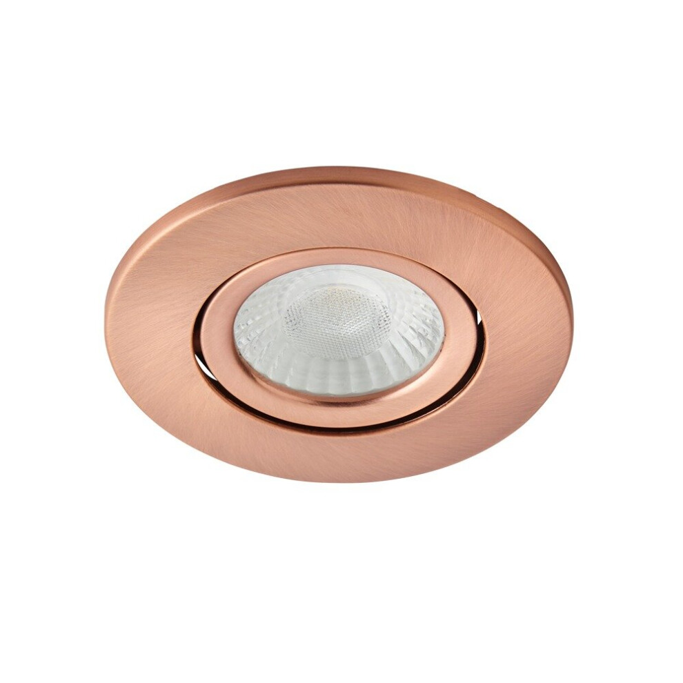 Litecraft Recessed Downlight Fire Rated Tiltable Spotlight - Copper