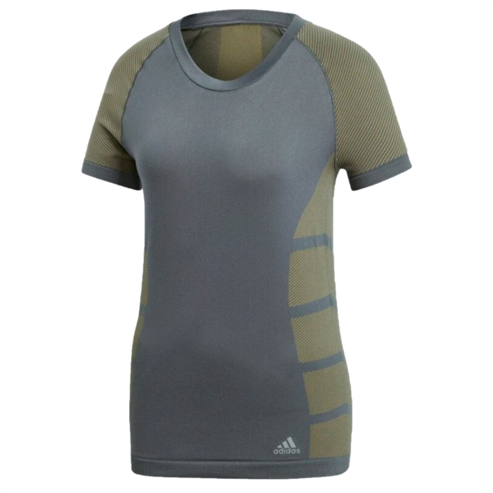 adidas Women's Logo T-Shirt (Size S) Primeknit Sports Training Top