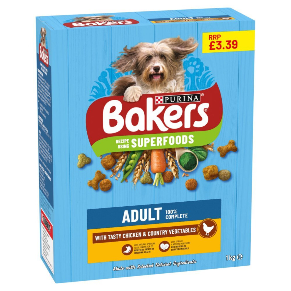 Bakers Adult With Tasty Chicken & Country Vegetables 1Kg (Pack Of 5)