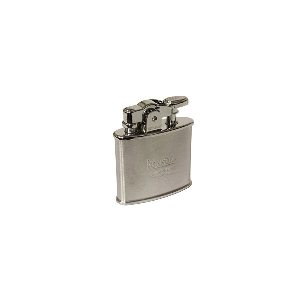 Ronson Nostalgia Flint Action Petrol Lighter Brushed Chrome