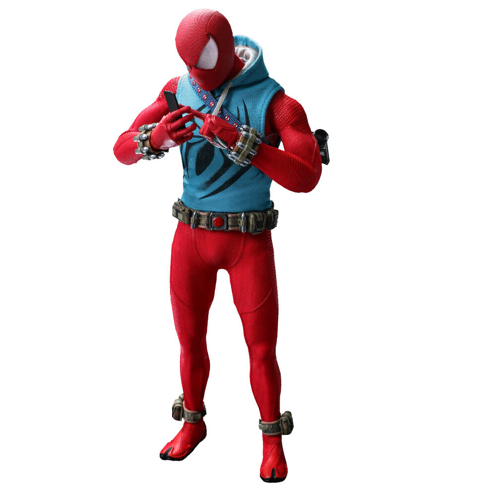 Hot Toys Figure Vgm34 - Marvel Comics - Marvel's Spider-Man - Spider-Man Scarlet Suit Version