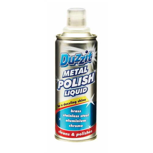 Duzzit Liquid Metal Polish Silver Copper Brass Chrome120ml