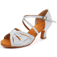 (White , US6.5=UK4=EU37) Women's Latin Ballroom Tango Heeled Dance Shoes