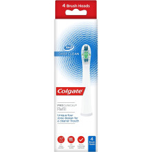 Colgate 360 Deep Clean Proclinical Refill Toothbrush Heads, Soft Bristle Heads for Plaque Removal, Pack of 4