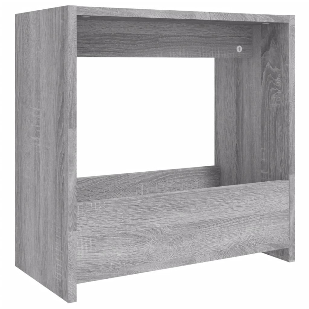 Vidaxl (Grey Sonoma) Side Table Chipboard Magazine Rack Coffee Couch Table Multi Colours