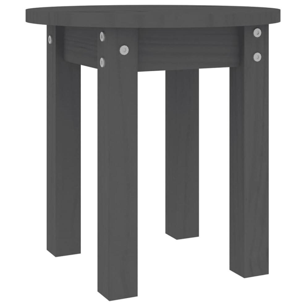Vidaxl (Grey) Solid Wood Pine Coffee Table Ø 35X35 Cm Side Accent Table Multi Colours