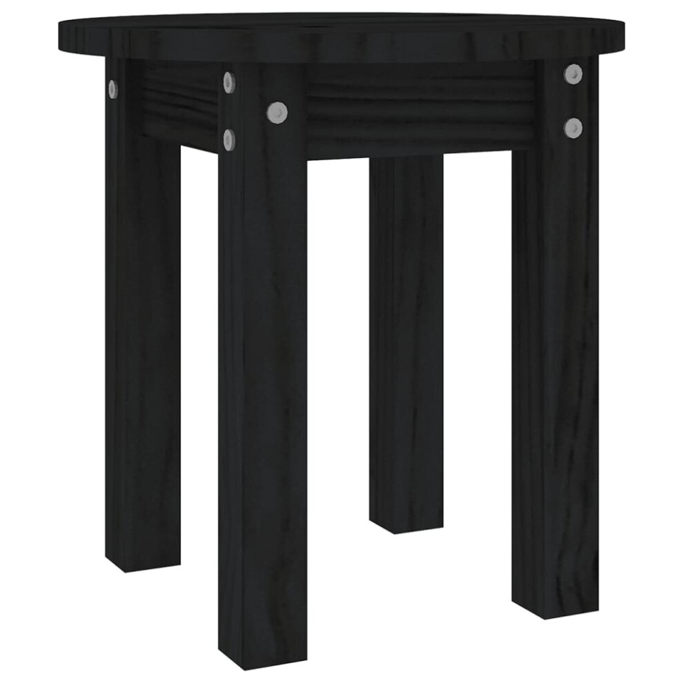 (black) vidaXL Solid Wood Pine Coffee Table Ã 35x35 cm Side Accent Table Multi Colours