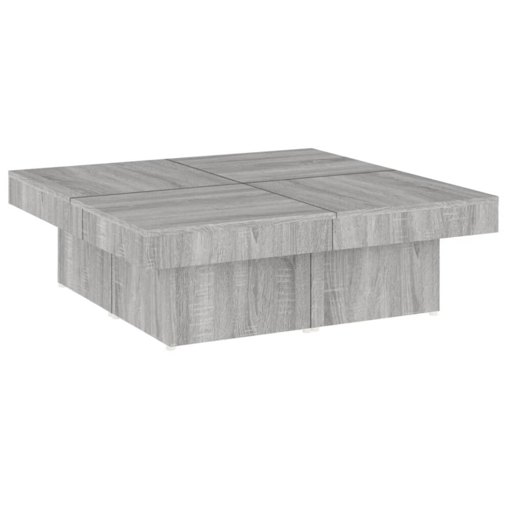 B&Q - Coffee Table Grey Sonoma 90X90X28 Cm Engineered Wood - Image 2