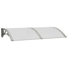 vidaXL Türvordach Grau 150x75 cm Polycarbonat