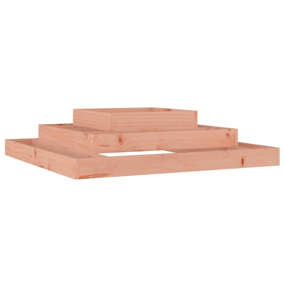 Vidaxl (Natural Douglas, 110 X 110 X 27 Cm) Solid Wood Pine Planter Raised Bed Multi Colours 110X110x27/80X80x27 Cm