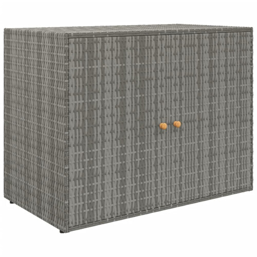 VidaXL vidaXL Gartenschrank Grau 100x55,5x80 cm Poly Rattan 1