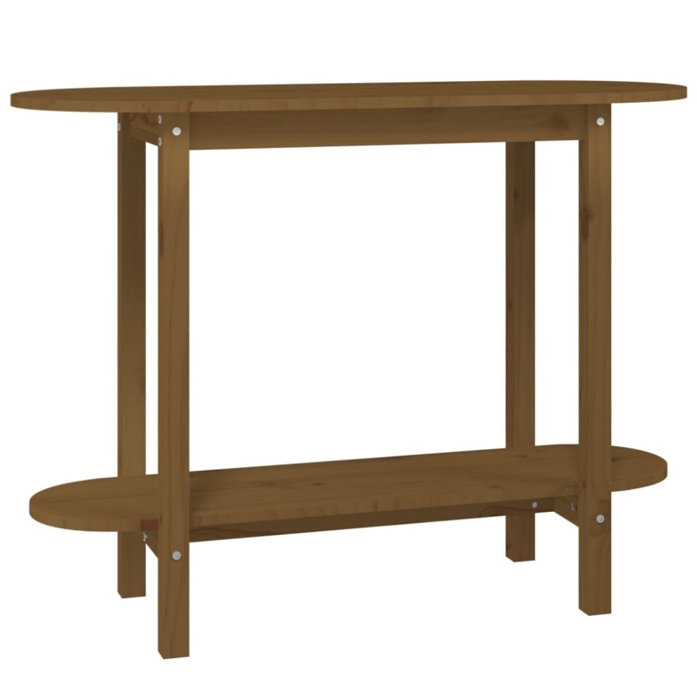 Vidaxl Brown (Honey ) Solid Wood Pine Console Table Sofa Accent Couch Table Multi Colours