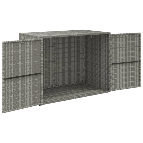 VidaXL vidaXL Gartenschrank Grau 100x55,5x80 cm Poly Rattan 2