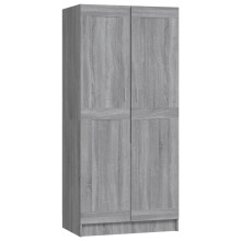 (grey sonoma) vidaXL Wardrobe Engineered Wood Clothing Cabinet Hanger Shelf Multi Colours