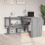 VidaXL (grey sonoma) vidaXL Corner Desk Writing Rotable Table Engineered Wood Desk Multi Colours 2