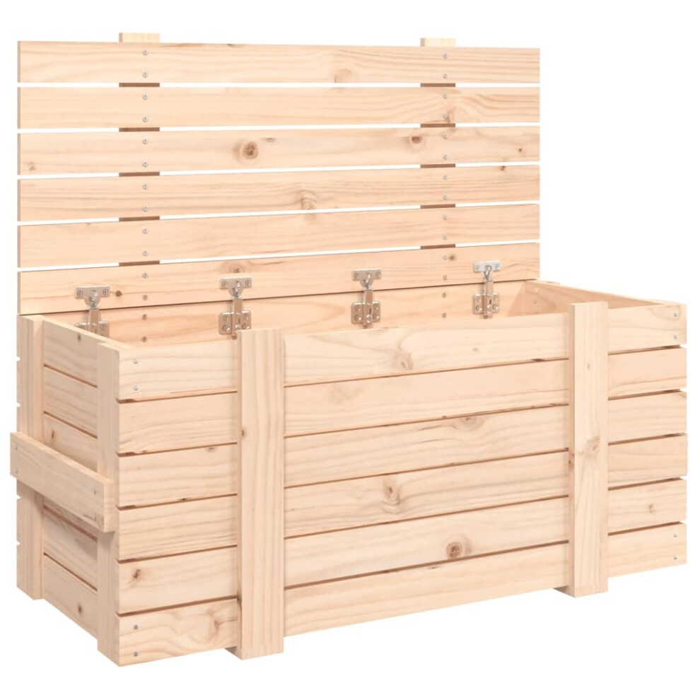 Vidaxl (Brown, 91 X 40.5 X 42 Cm) Solid Wood Pine Storage Box Blanket Box Multi Colours 58/91X40.5x42 Cm