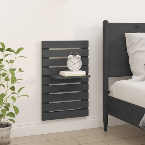 VidaXL (grey) vidaXL 2x Solid Wood Pine Wall-mounted Bedside Shelves Storage Multi Colours 2