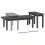 VidaXL (grey) vidaXL Solid Wood Pine Coffee Table Set 2 Piece Side End Table Multi Colours 8