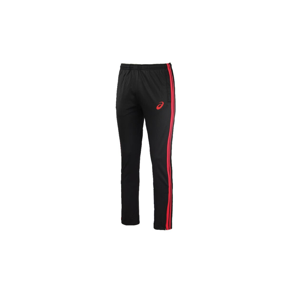 Asics Men's Track Pants (Size M) Black And Red Track Pants - New