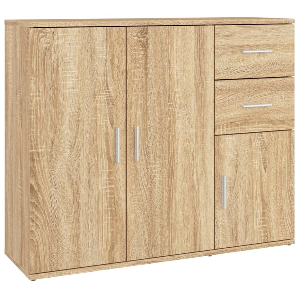 (sonoma oak) vidaXL Sideboard 91x29.5x75 cm Engineered Wood Storage Cabinet Multi Colours