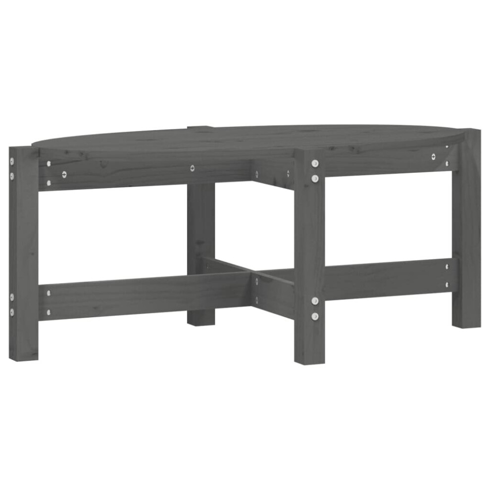 Vidaxl (Grey, 87 X 48 X 35 Cm) Solid Wood Pine Coffee Table Multi Colours 118X63x45 Cm/87X48x35 Cm