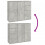 VidaXL (concrete grey) vidaXL Sideboard Home Storage Side Cabinet Cupboard Highboard Engineered Wood 9