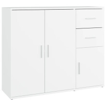 (white) vidaXL Sideboard Home Storage Side Cabinet Cupboard Highboard Engineered Wood