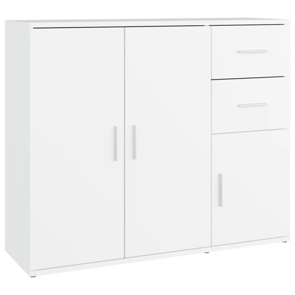 (white) vidaXL Sideboard 91x29.5x75 cm Engineered Wood Storage Cabinet Multi Colours