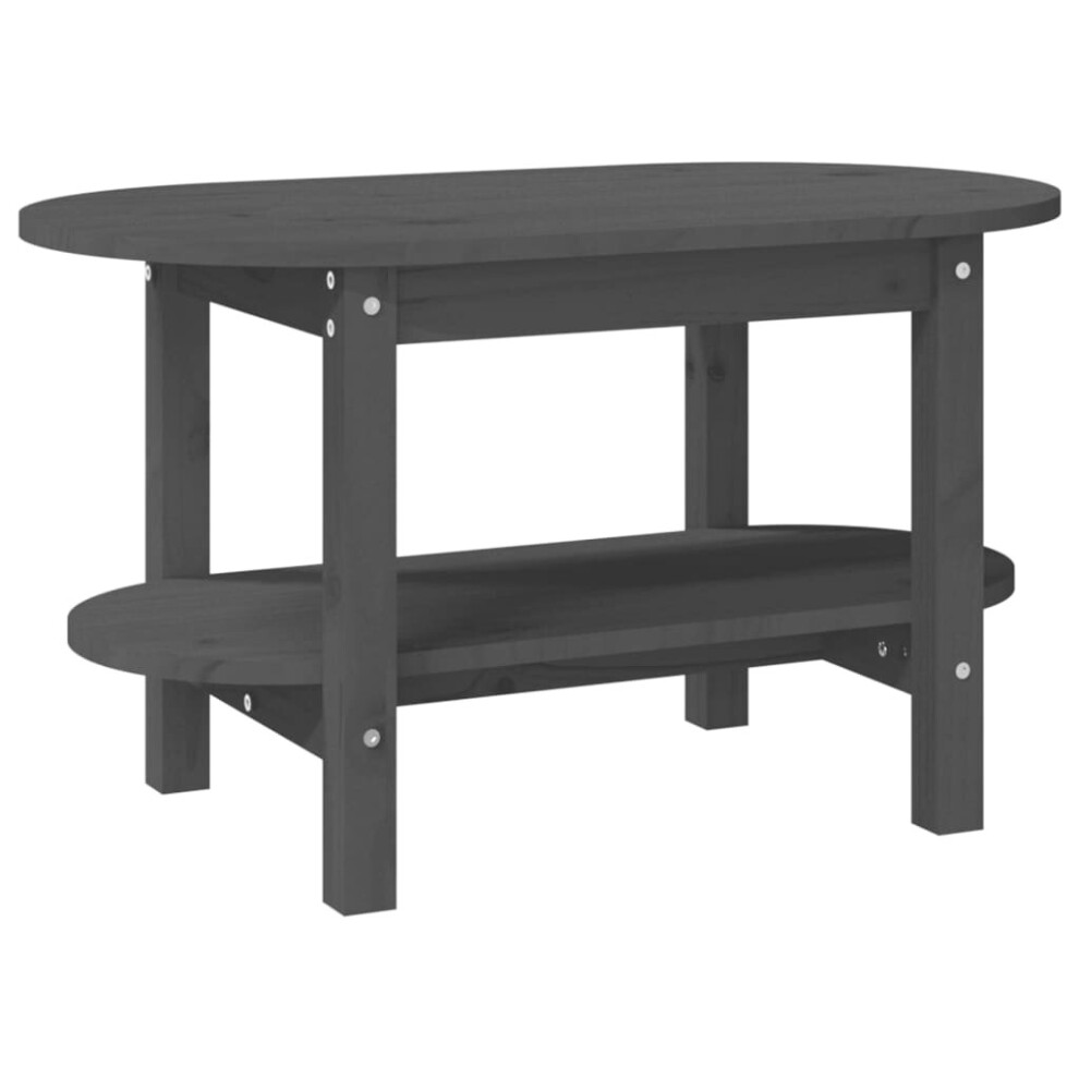 Vidaxl (Grey, 80 X 45 X 45 Cm) Solid Wood Pine Coffee Table Multi Colours 110X55x45 Cm/80X45x45 Cm