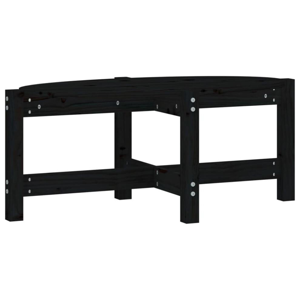 Vidaxl (Black, 87 X 48 X 35 Cm) Solid Wood Pine Coffee Table Multi Colours 118X63x45 Cm/87X48x35 Cm