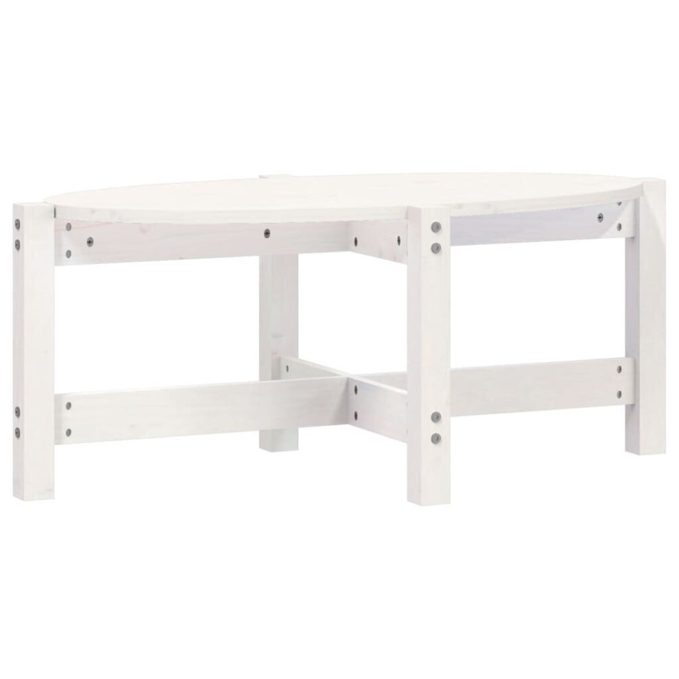 (white, 87 x 48 x 35 cm) vidaXL Solid Wood Pine Coffee Table Multi Colours 118x63x45 cm/87x48x35 cm