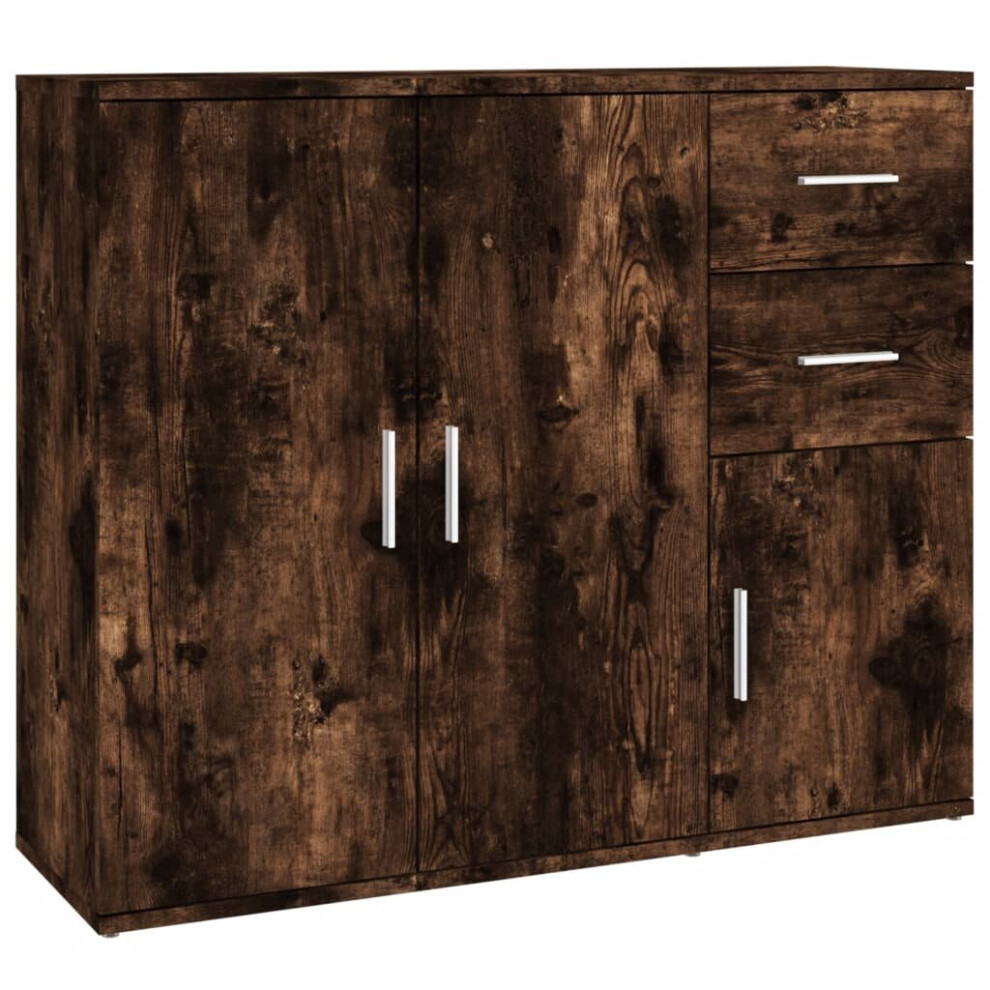 Vidaxl (Smoked Oak) Sideboard Home Storage Side Cabinet Cupboard Highboard Engineered Wood