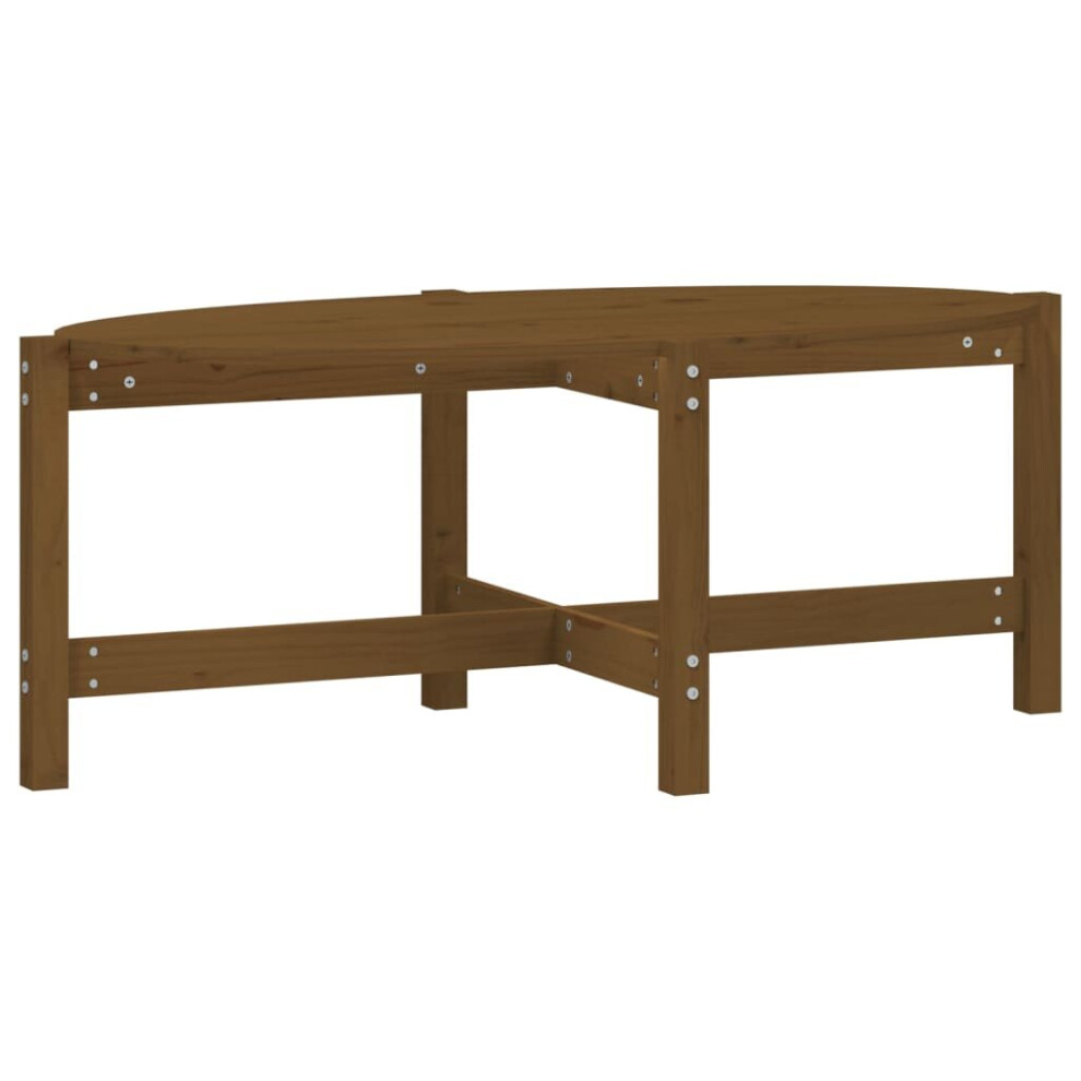 Vidaxl (Honey Brown, 118 X 63 X 45 Cm) Solid Wood Pine Coffee Table Multi Colours 118X63x45 Cm/87X48x35 Cm