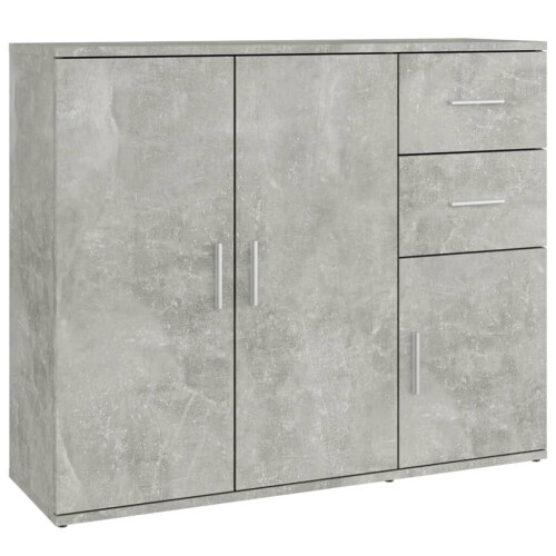 VidaXL (concrete grey) vidaXL Sideboard Home Storage Side Cabinet Cupboard Highboard Engineered Wood