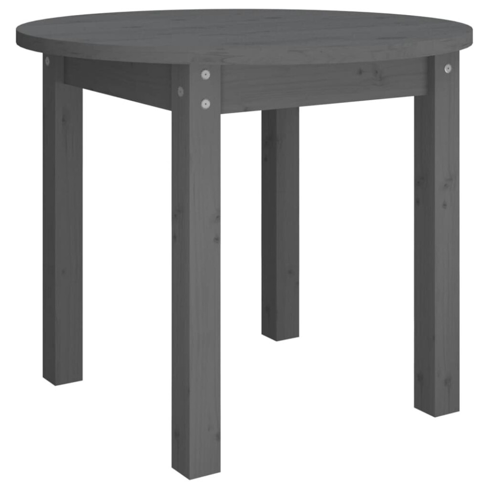 Vidaxl (Grey, Ã? 55 X 45 Cm) Solid Wood Pine Coffee Table End Table Multi Colours Ø 45X40/Ø 55X45 Cm