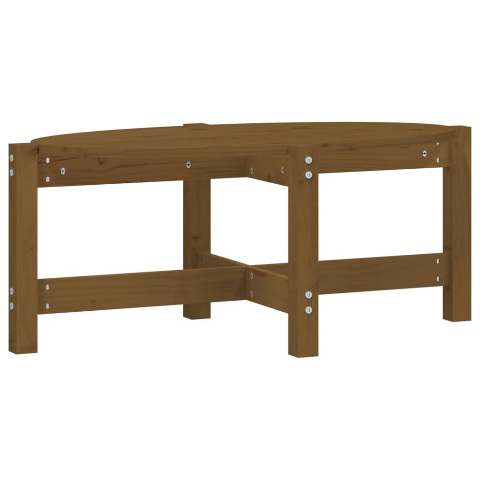 Vidaxl (Honey Brown, 87 X 48 X 35 Cm) Solid Wood Pine Coffee Table Multi Colours 118X63x45 Cm/87X48x35 Cm
