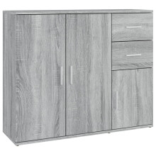 (grey sonoma) vidaXL Sideboard Home Storage Side Cabinet Cupboard Highboard Engineered Wood