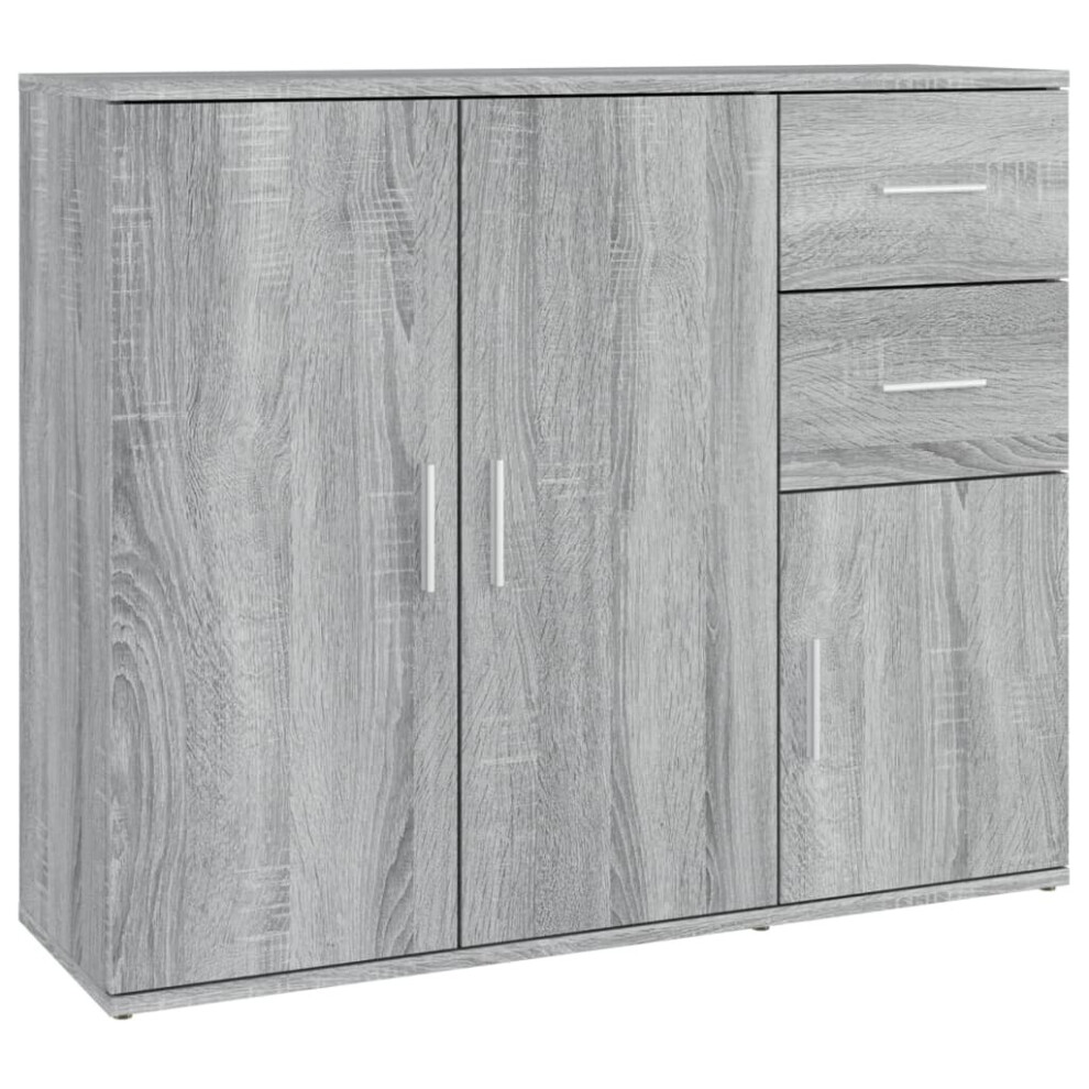 (grey sonoma) vidaXL Sideboard 91x29.5x75 cm Engineered Wood Storage Cabinet Multi Colours