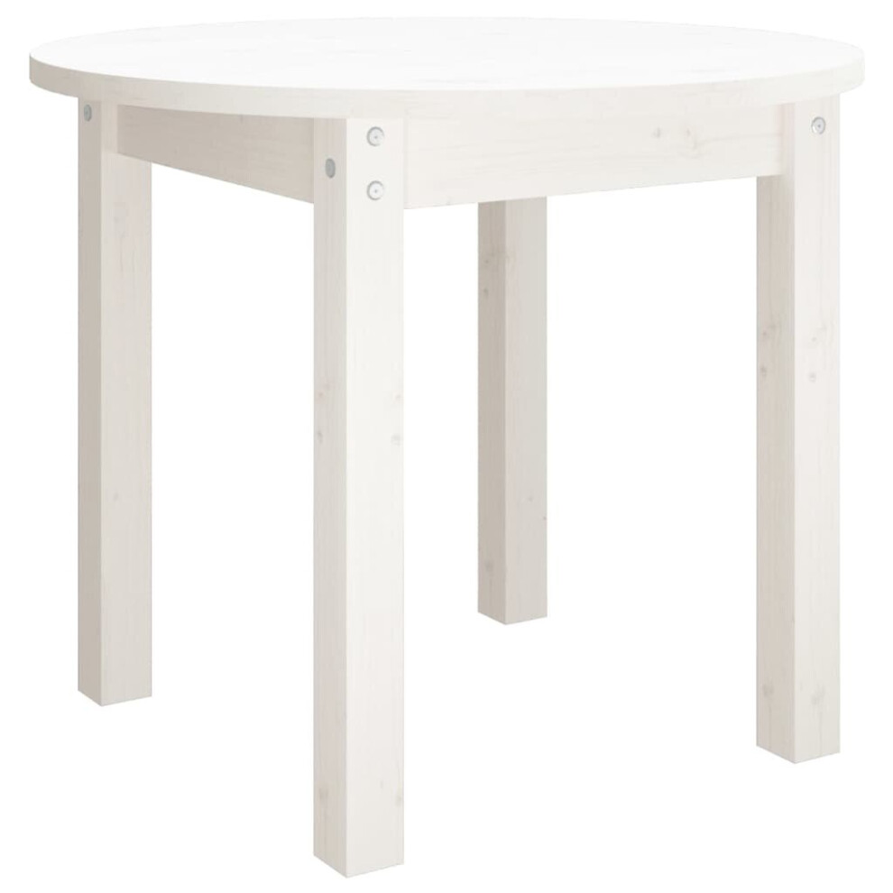 (white, Ã? 55 X 45 cm) vidaXL Solid Wood Pine Coffee Table End Table Multi Colours Ã 45x40/Ã 55x45 Cm