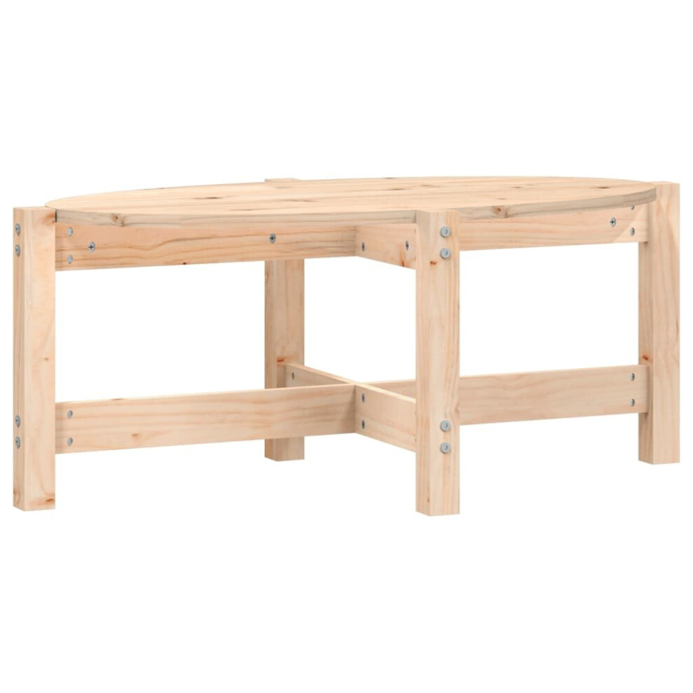 Vidaxl (Brown, 87 X 48 X 35 Cm) Solid Wood Pine Coffee Table Multi Colours 118X63x45 Cm/87X48x35 Cm