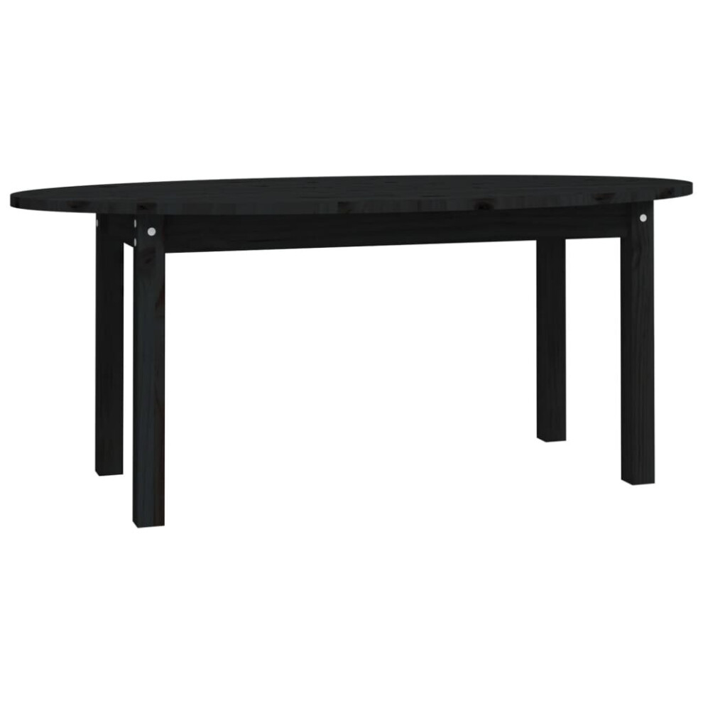 (black, 110 x 55 x 45 cm) vidaXL Solid Wood Pine Coffee Table Multi Colours 110x55x45 cm/80x40x35 cm