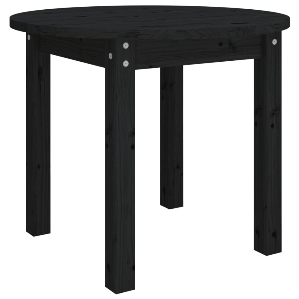 (black, Ã? 55 x 45 cm) vidaXL Solid Wood Pine Coffee Table End Table Multi Colours Ã 45x40/Ã 55x45 cm