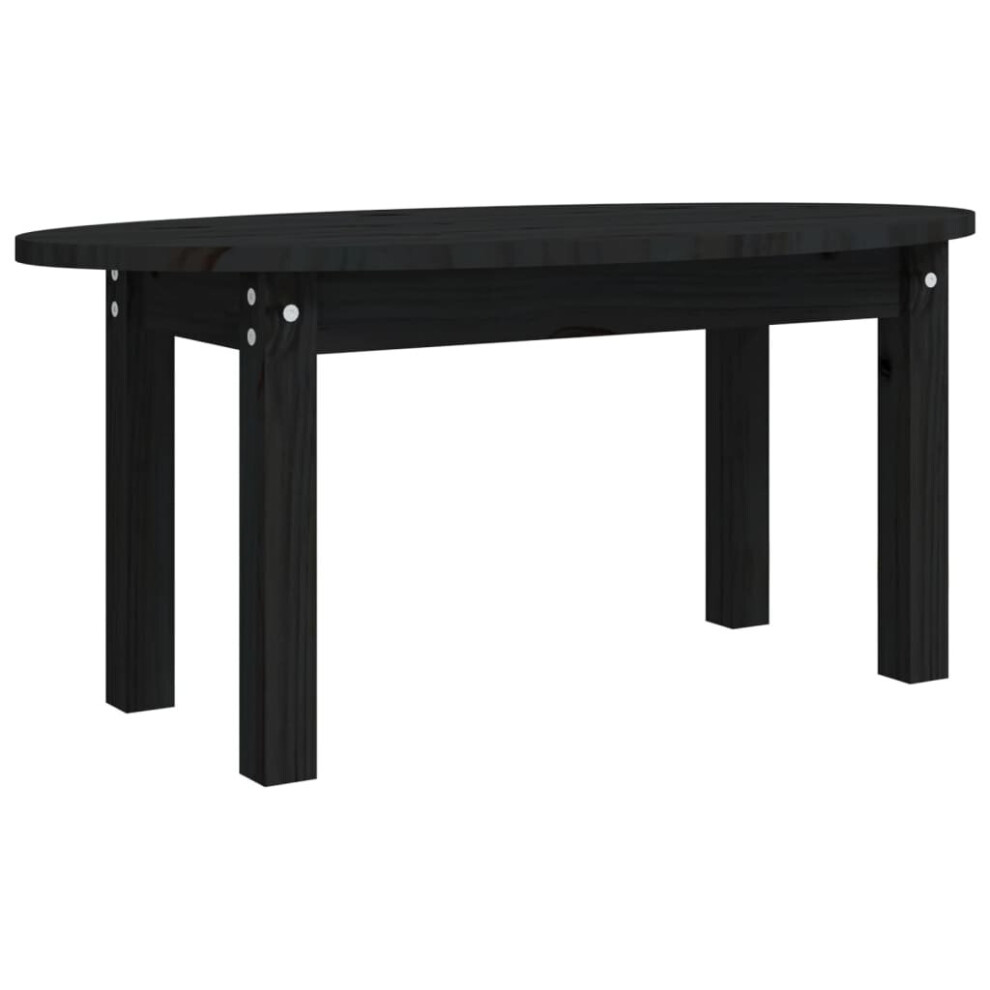 (black, 80 x 40 x 35 cm) vidaXL Solid Wood Pine Coffee Table Multi Colours 110x55x45 cm/80x40x35 cm