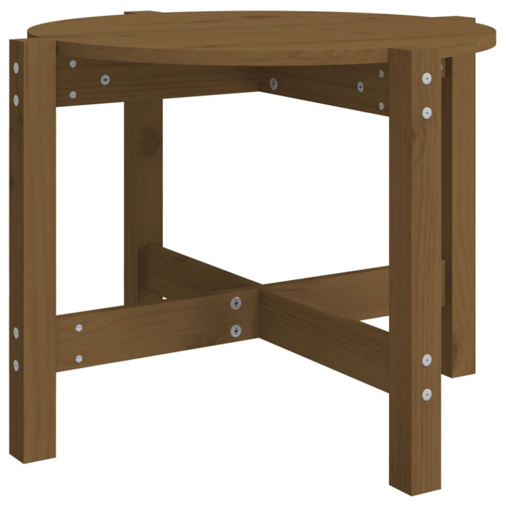 Vidaxl (Honey Brown, Ã? 62.5 X 45 Cm) Solid Wood Pine Coffee Table Multi Colours Ø 52.5X45 Cm/Ø 62.5X45 Cm